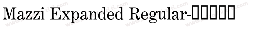 Mazzi Expanded Regular字体转换
